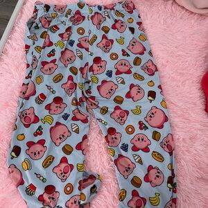 Blue and pink kawaii food Kirby loungewear pants